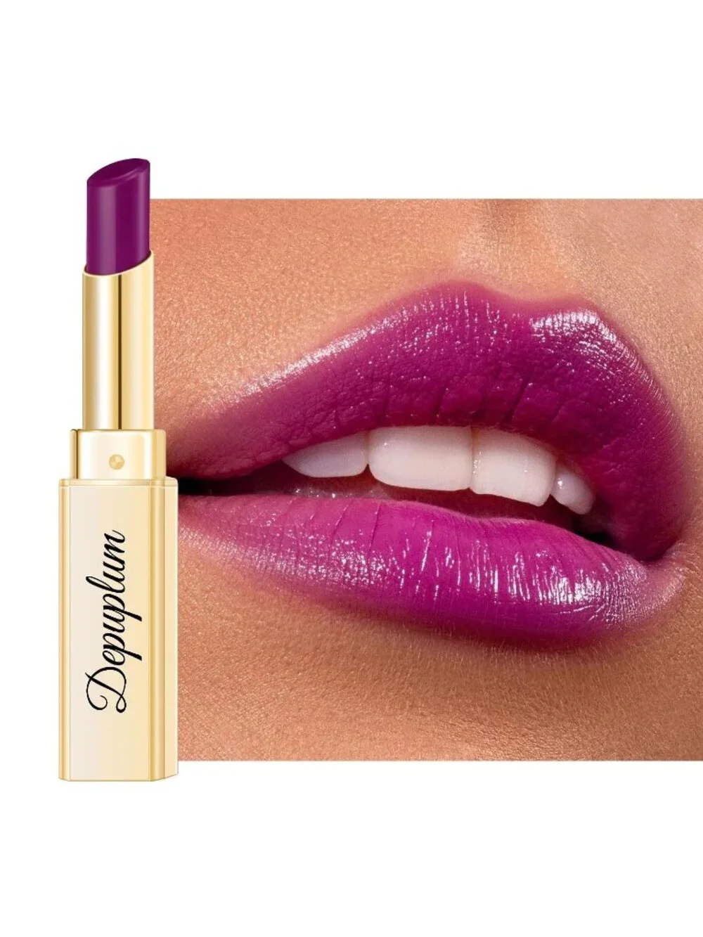 Women's DM90 Purple Glow Reviver Moisture Lip Gloss Creamy Tinted Lip Balm